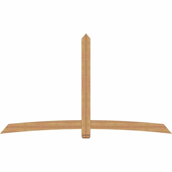 Ekena Millwork Bellingham Timber Gable Bracket, Western Red Cedar, 108"W x 63"H x 1 1/2"D x 5 1/2"F, 14/12 Pitch GBW108X63X0206BEL00SWR - main